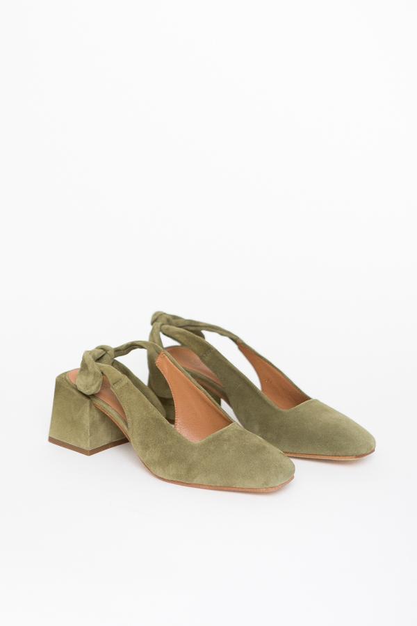 LOQ Alma Suede Mules - Oliva LOQ Alma Suede Mules - Oliva