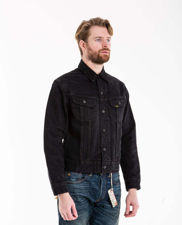 RRL Denim Trucker Jacket - WORN IN BLACK WASH | Garmentory