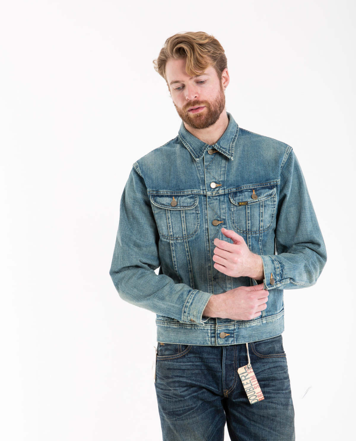 RRL Denim Trucker Jacket - Leeland Indigo | Garmentory