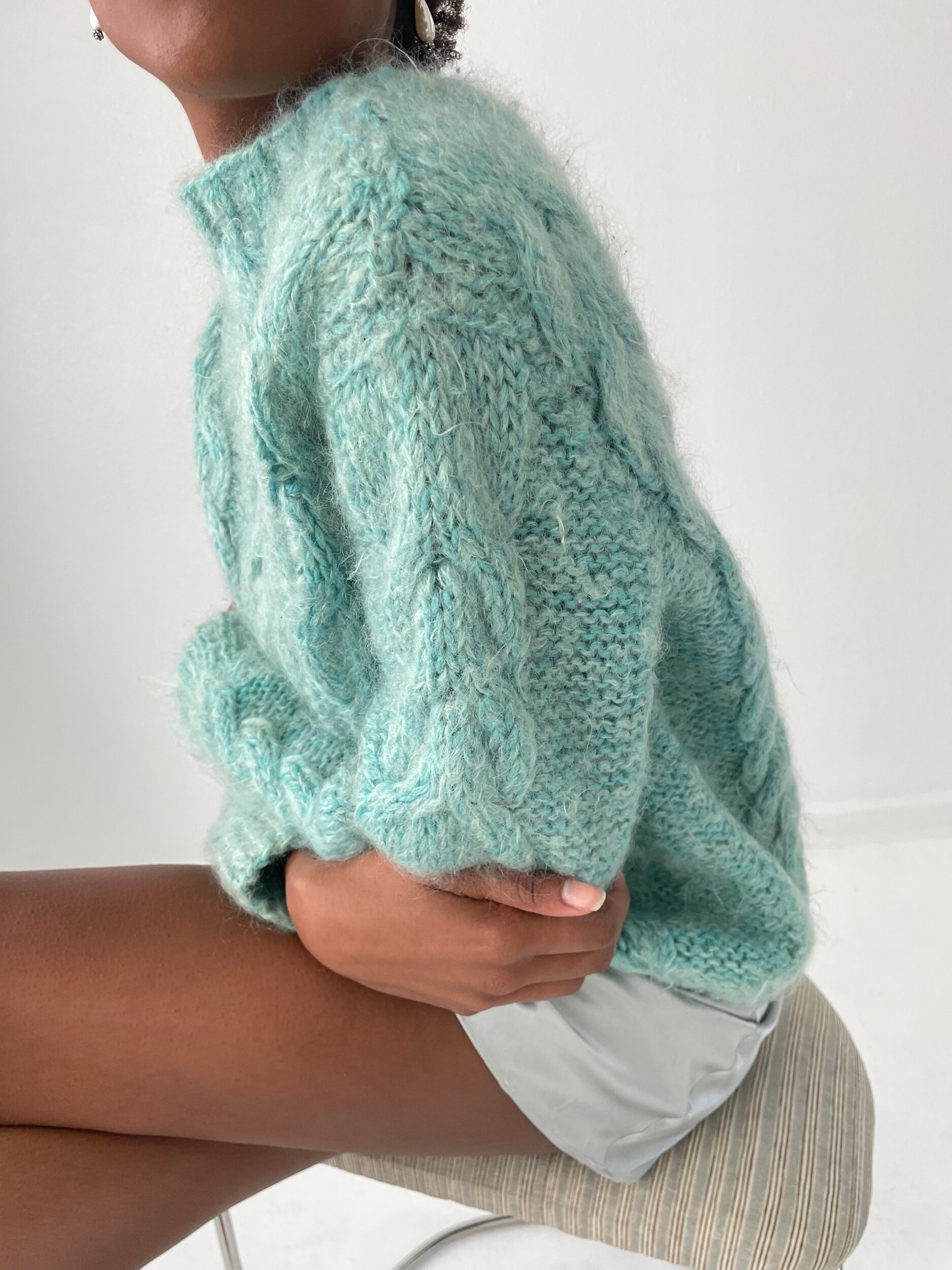 【WEB限定】 Mohair Cable Knit Sweater | Garmentory トップス