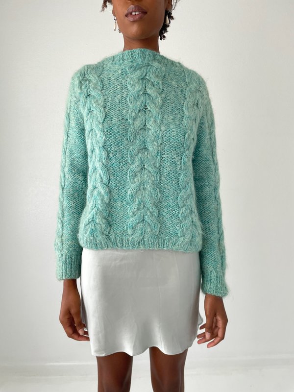 Mohair Cable Knit Sweater | Garmentory