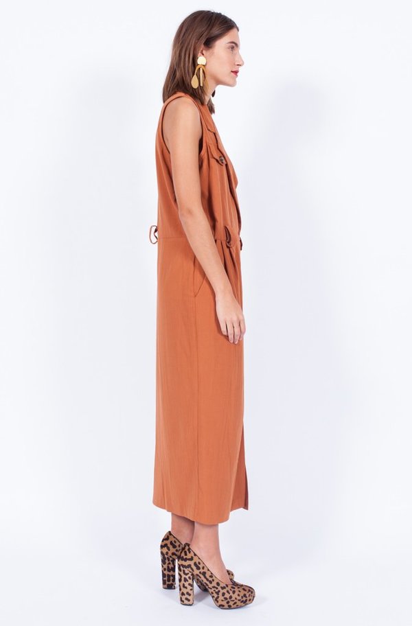 Yo Vintage! Rust Button Down Dress - Med/Large Yo Vintage! Rust Button Down Dress - Med/Large
