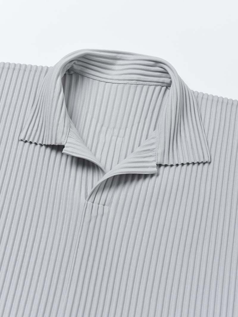 HOMME PLISSE ISSEY MIYAKE BASICS HP36JM330 TOP - LIGHT GRAY