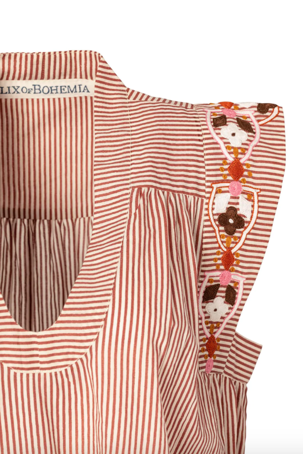 Alix Of Bohemia Nehru Daisy Chain Top - Yellow Sunbeam