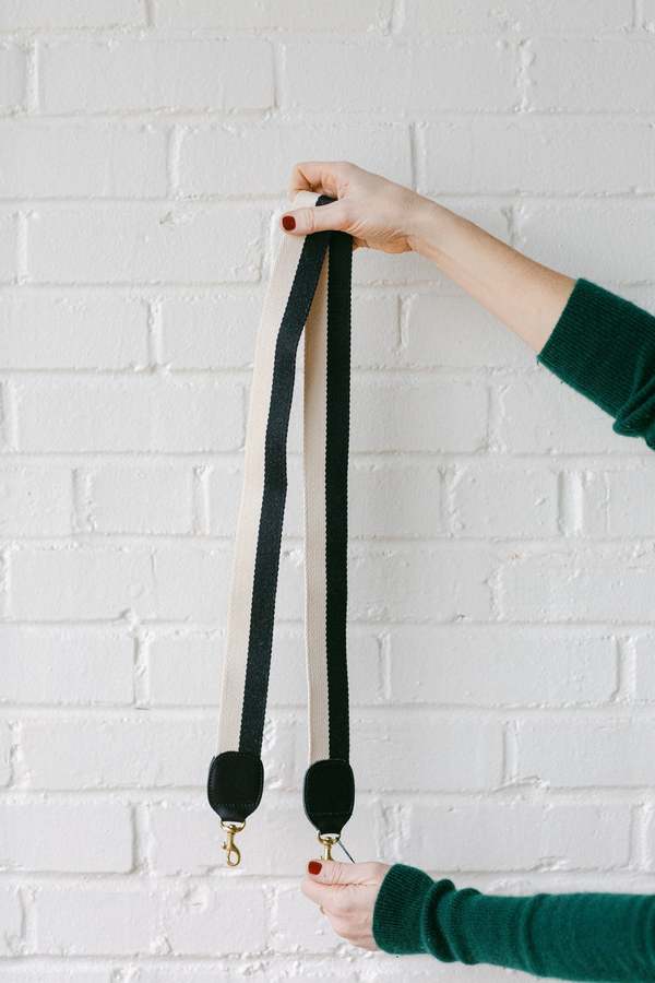 Clare V. Crossbody Strap Black/White Garmentory