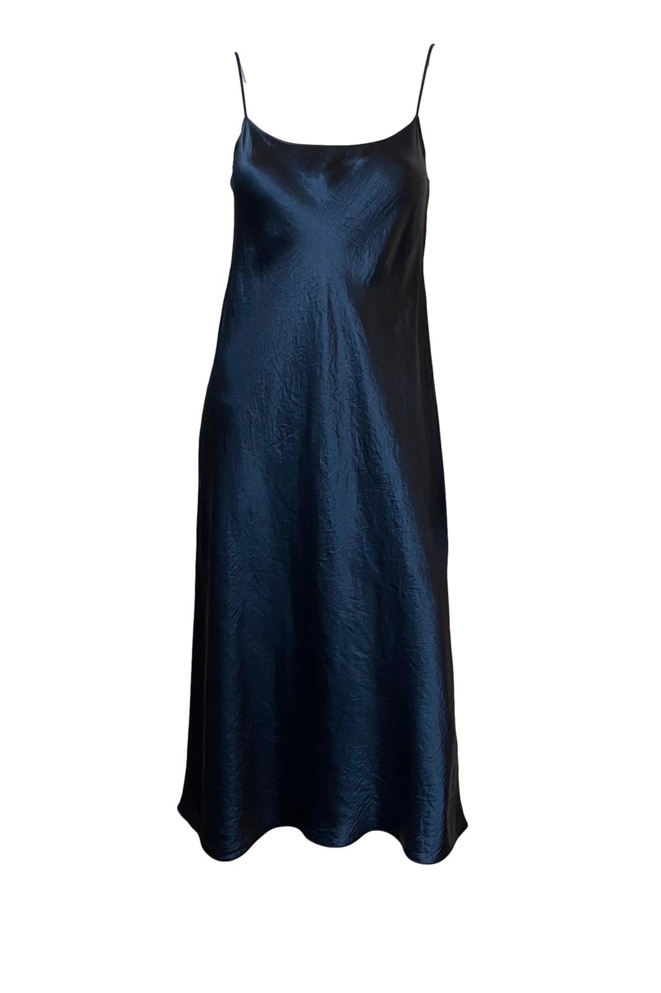 vince blue dress Satin Slip Dress