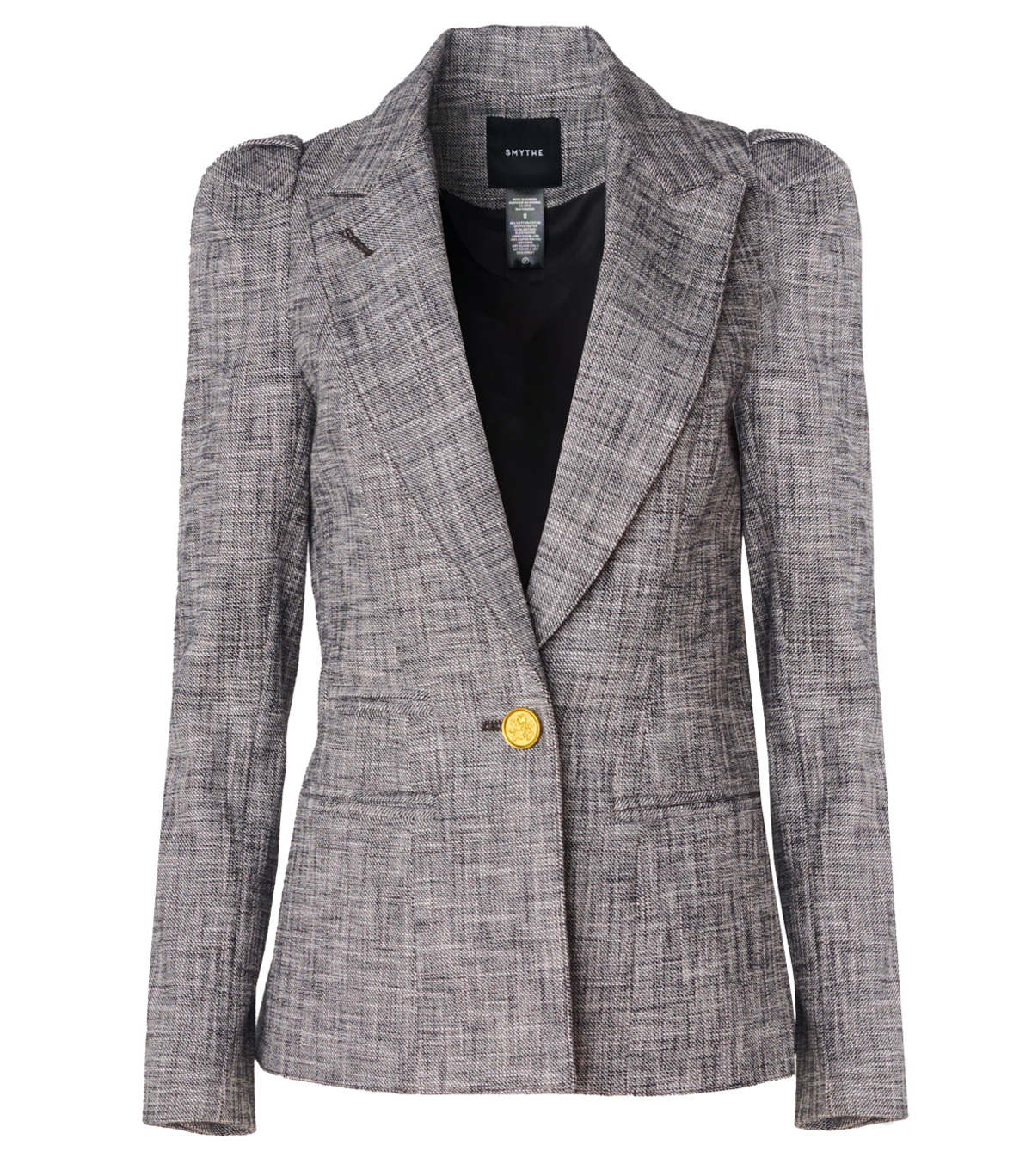 Smythe Box Pleat Blazer Pepper Salt Garmentory