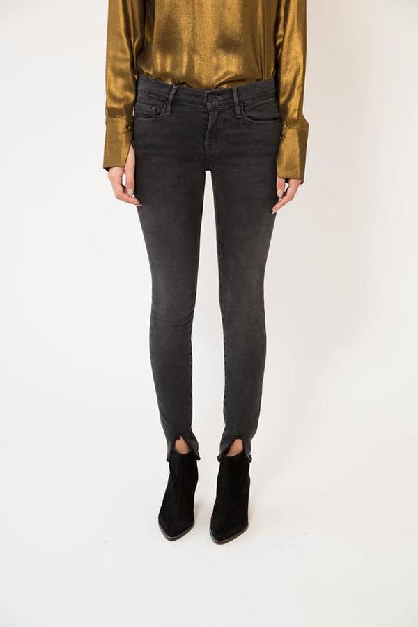 FRAME Denim Le Skinny de Jeanne Raw Front Split FRAME Denim Le Skinny de Jeanne Raw Front Split