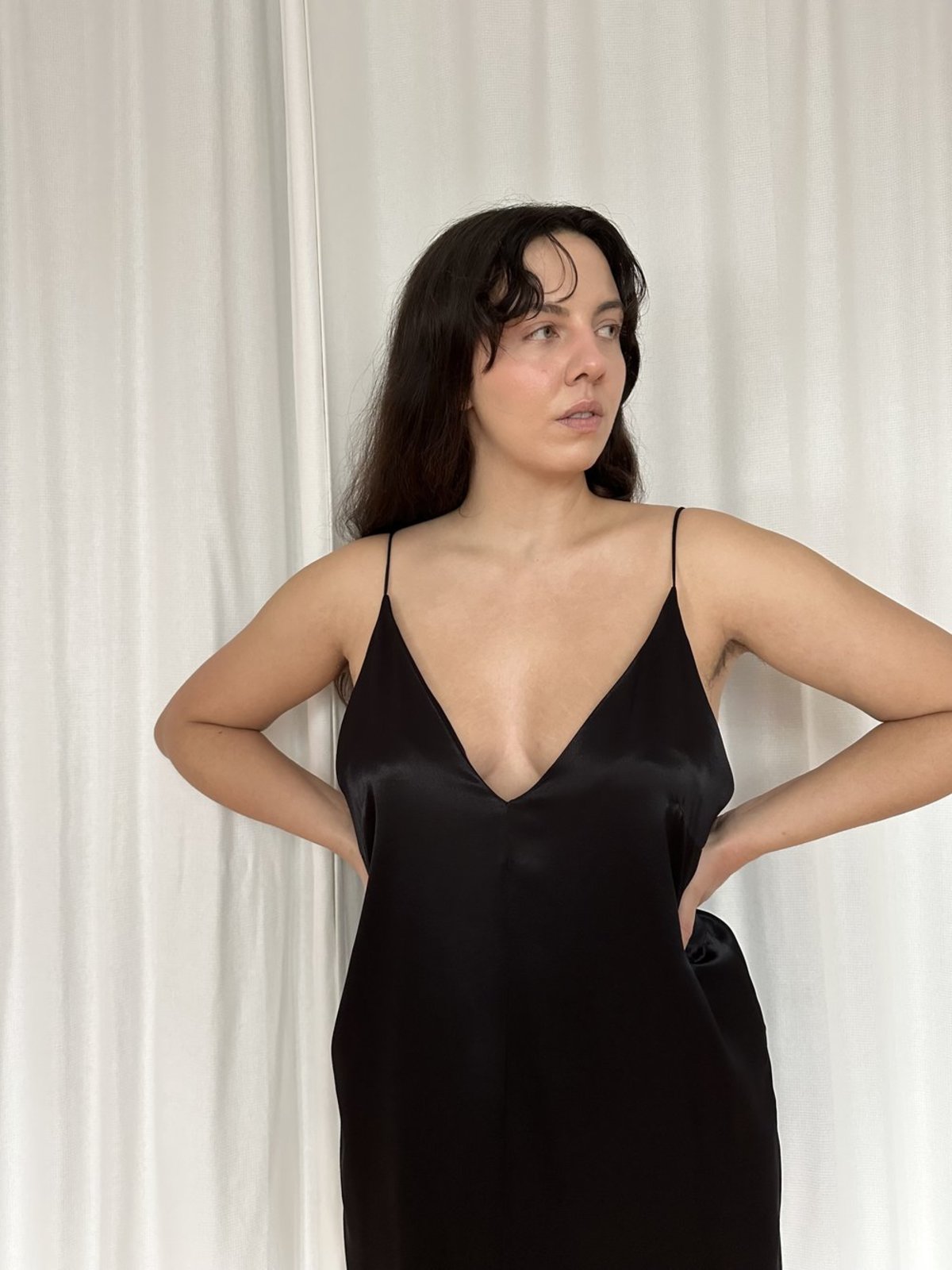 Waves of Hydra Hunnis Mini Slip Dress Black Garmentory