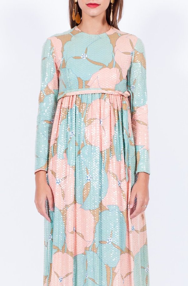 Yo Vintage! 1970s Pastel Sequin Dress - Small | Garmentory