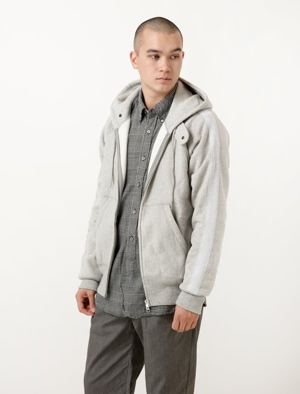 Engineered Garments Raglan Zip Hoody - Grey 20oz | Garmentory