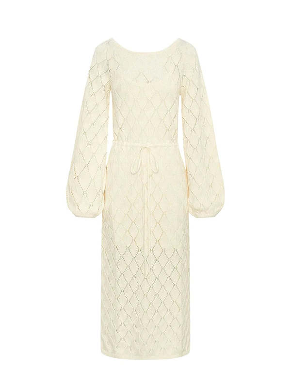 Mabel and Moss KIVARI Claudia Knit Dress - cream | Garmentory