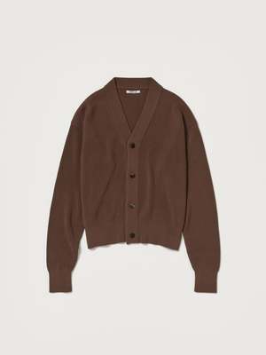 Auralee Super Hard Twist Rib Knit Cardigan - Brown | Garmentory