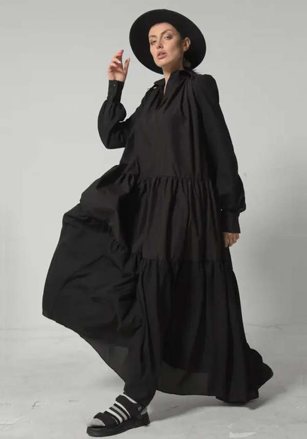 Metamorphoza Oversized Tiered Gather Details Maxi Dress | Garmentory Metamorphoza Oversized Tiered Gather Details Maxi Dress | Garmentory