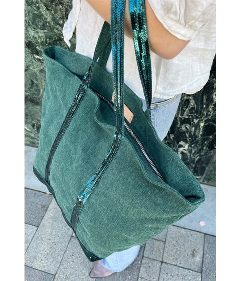 Vanessa Bruno Large Cabas Zipper Tote - Emeraude | Garmentory