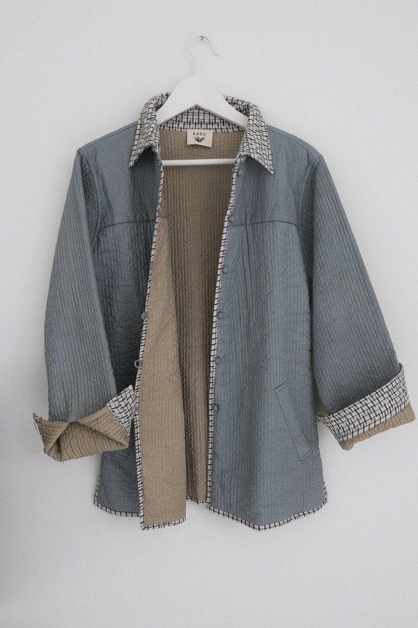 Karu Sky/Stone Quilted Jacket Karu Sky/Stone Quilted Jacket