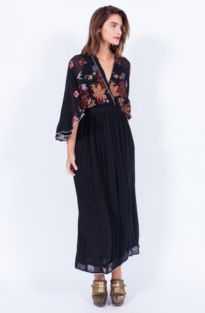Yo Vintage! Black Sheer Embroidery Dress - Small/Med Yo Vintage! Black Sheer Embroidery Dress - Small/Med