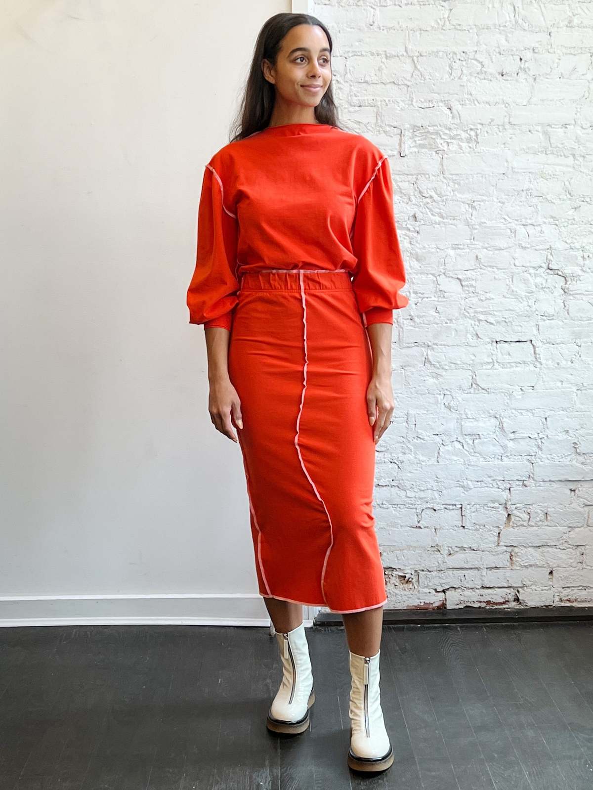 Grind and Glaze Line Skirt Dahlia Garmentory