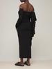 MM6 Maison Margiela Strapless Dress - Black - Thumbnail 2