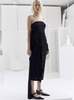MM6 Maison Margiela Strapless Dress - Black - Thumbnail 3