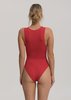 CALI DREAMING Neoprene Swim HIGH NECK ONE PIECE - Navy/Black/Red - Thumbnail 6