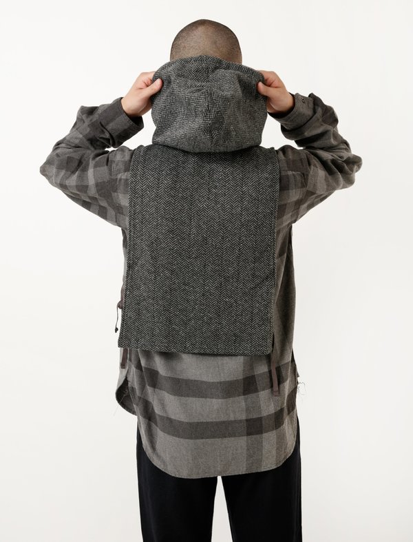 Engineered Garments Hooded Interliner - Grey Herringbone | Garmentory