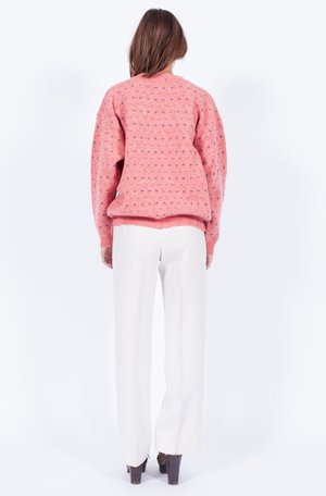 Yo Vintage! Pink Knit Floral Sweater - Small/Med Yo Vintage! Pink Knit Floral Sweater - Small/Med