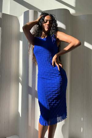 Find Me Now Ross Midi Dress - Cobalt | Garmentory