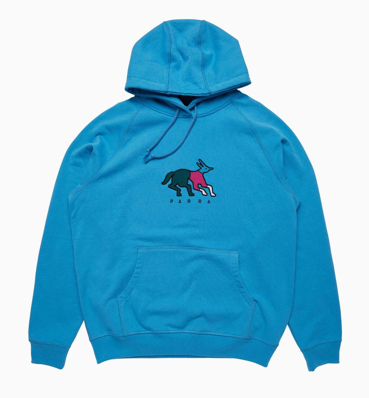 BY PARRA Anxious Dog Hooded Sweatshirt Greek Blue Garmentory