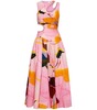 Aje Jolie Abstract Cut Out Midi Dress - Expression Print - Thumbnail 1