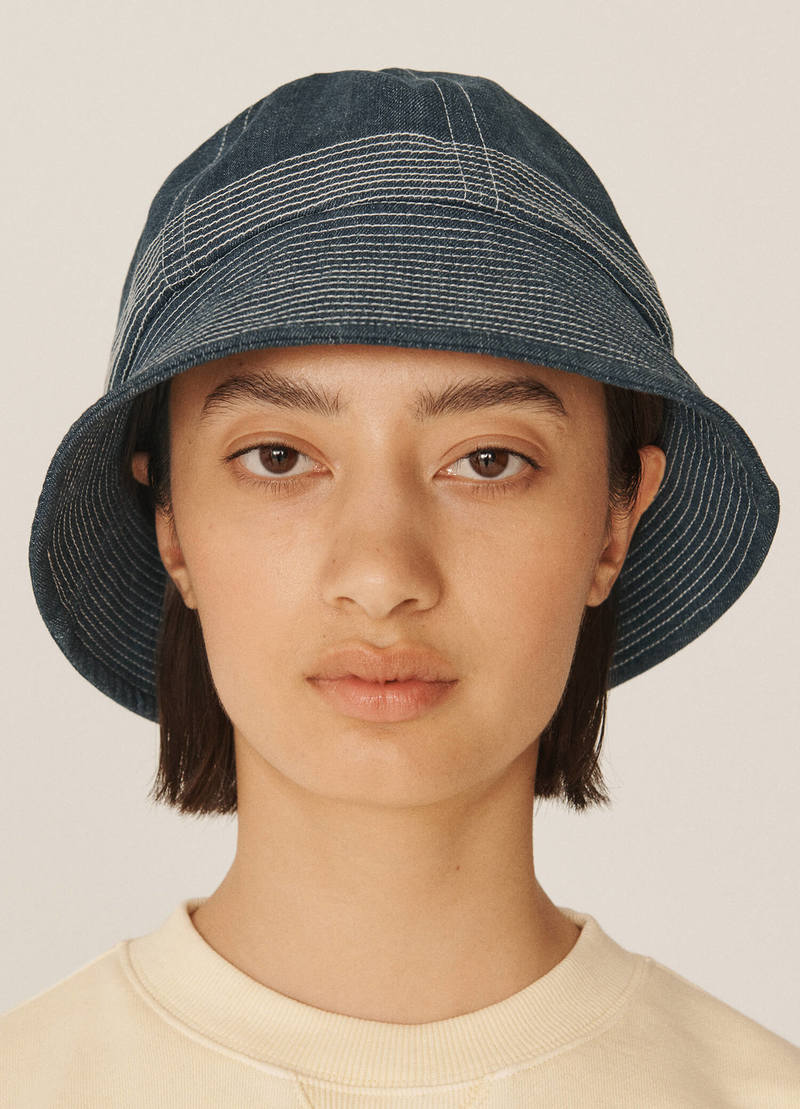 YMC Gilligan 7.5Oz Denim Hat - Indigo | Garmentory