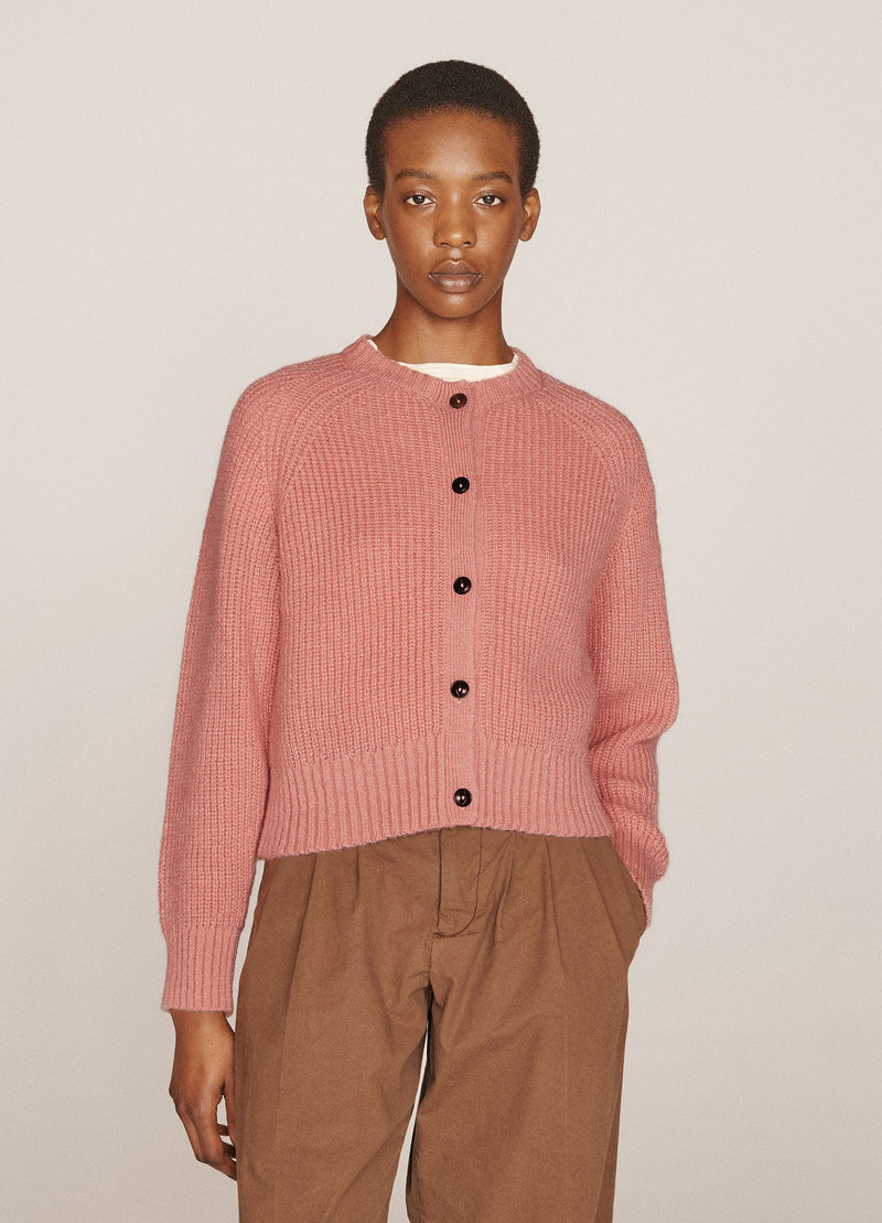 YMC Foxtail Mohair Mix Cardigan - Pink | Garmentory