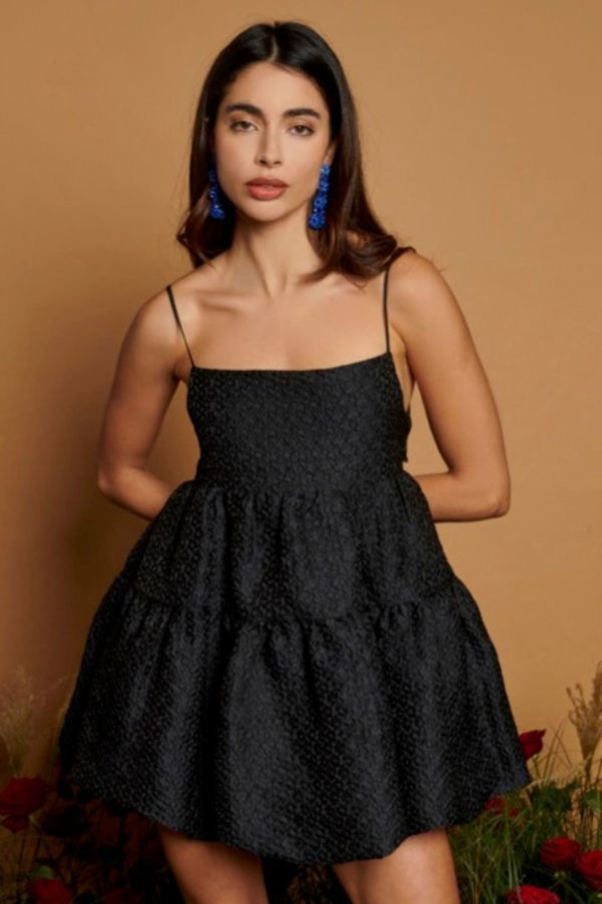 Sister Jane Bailey Jacquard Cami Dress - Black | Garmentory