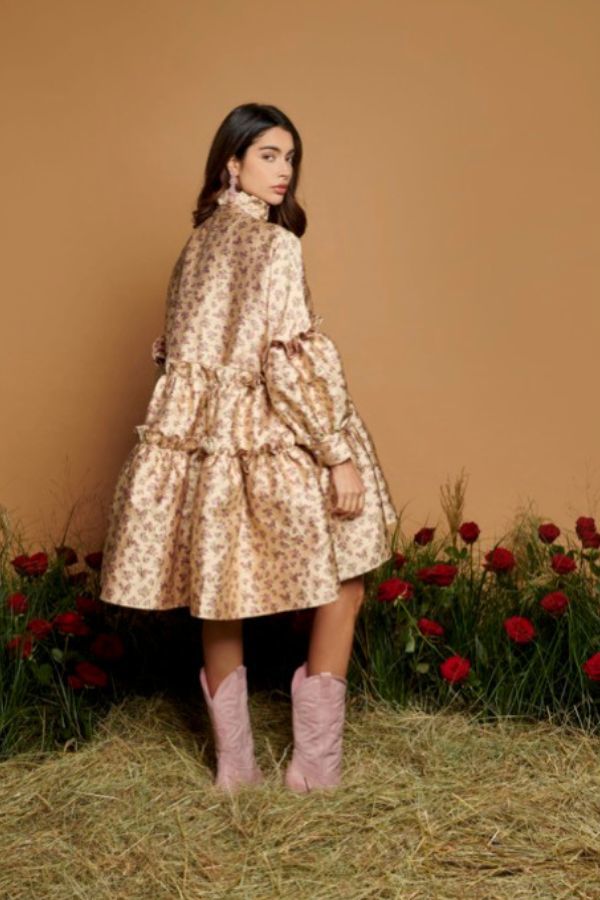 Sister Jane Honey Fields Tiered Dress - Pale Yellow | Garmentory