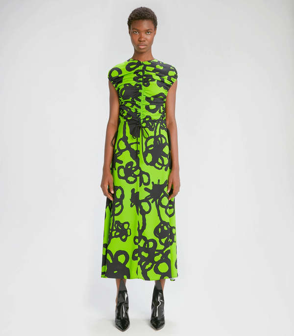 Christopher Kane Chroma Ivy Dress - Green/Black | Garmentory