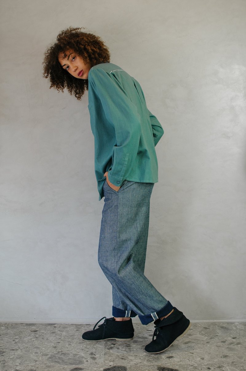 11.11 eleven eleven Ungendered Yarn Dyed Handspun Denim - Indigo