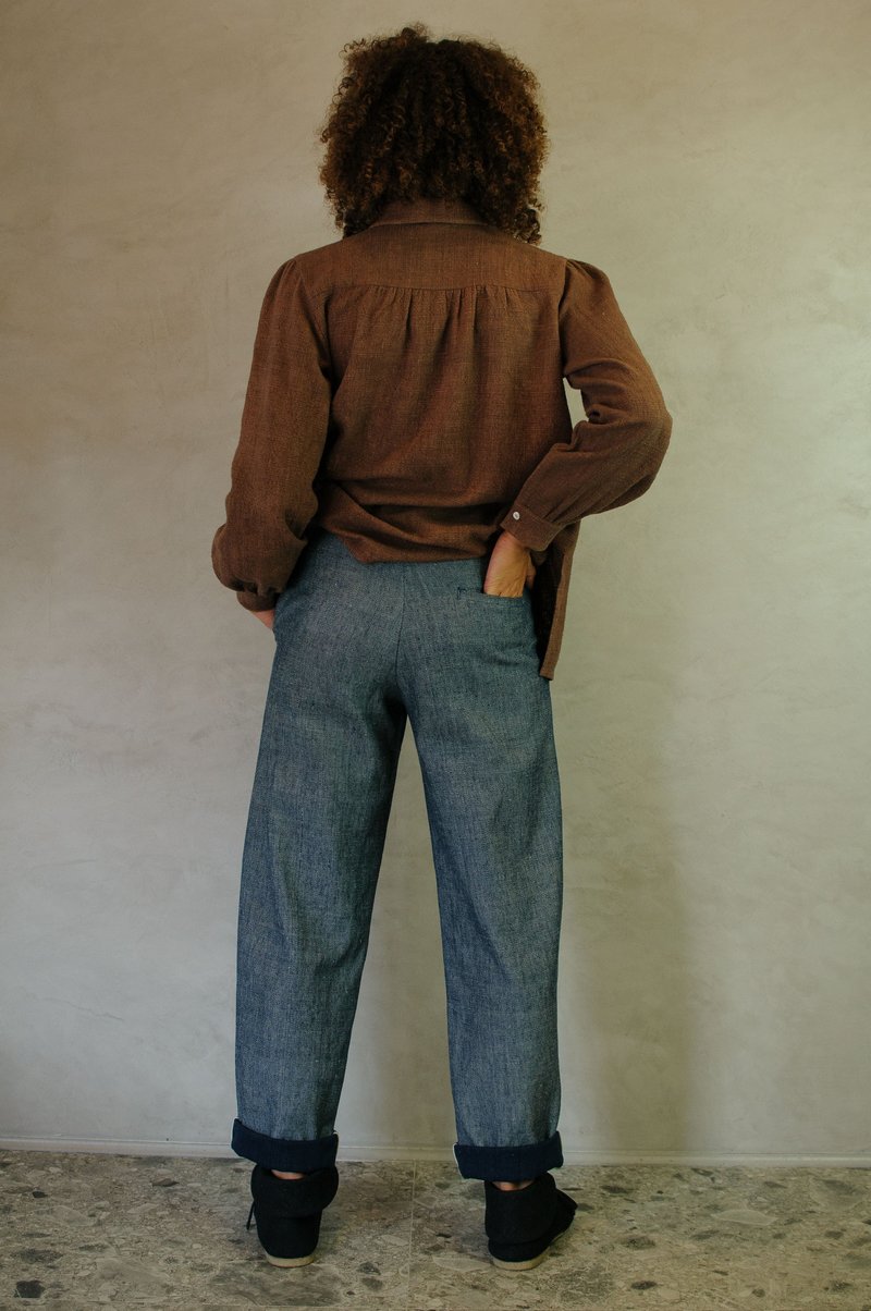 11.11 eleven eleven Ungendered Yarn Dyed Handspun Denim - Indigo