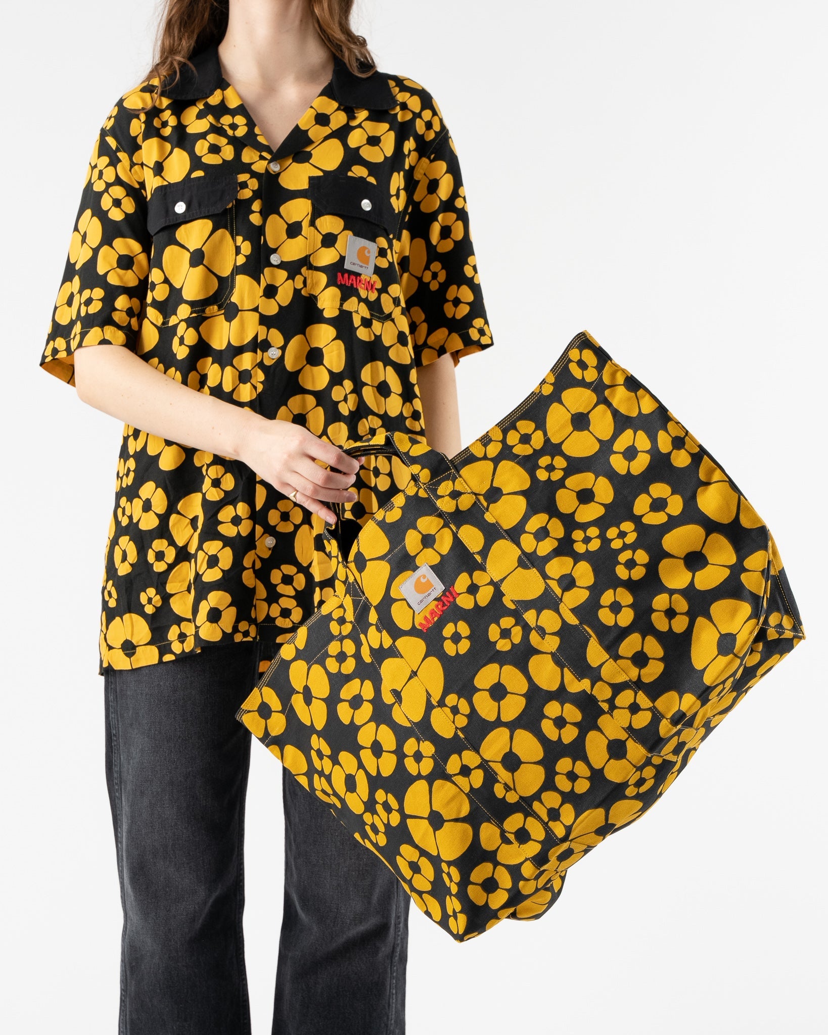 Marni x Carhartt Canvas Tote in Sunflower Floral | Garmentory