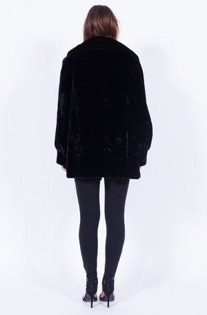 Yo Vintage! Black Faux Fur Coat - Medium Yo Vintage! Black Faux Fur Coat - Medium