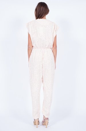 Yo Vintage! Blush Printed Jumpsuit - Small/Med Yo Vintage! Blush Printed Jumpsuit - Small/Med