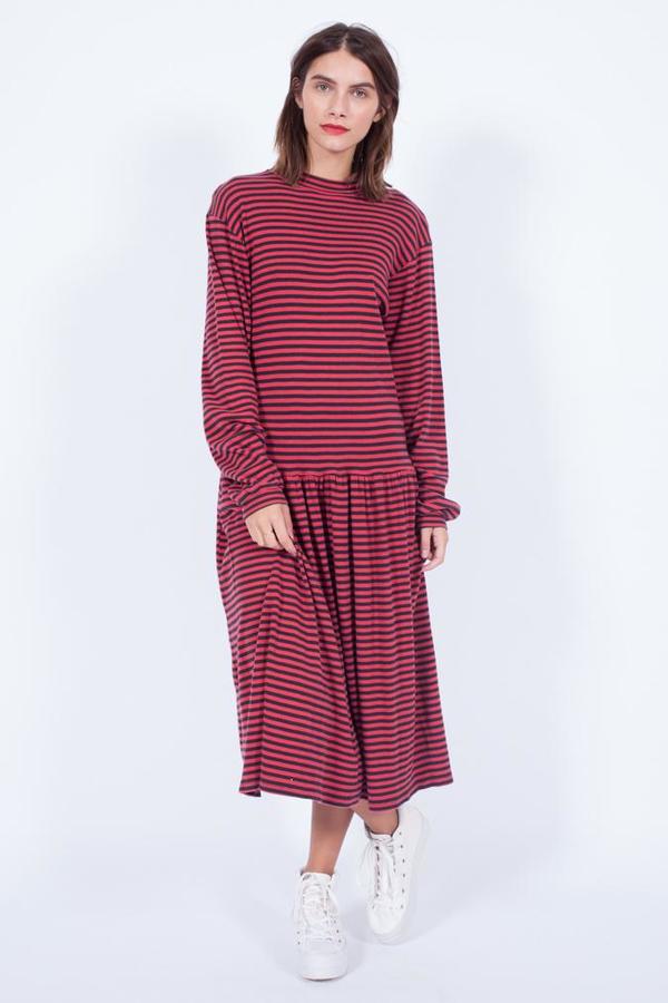 Yo Vintage! Jersey Striped Cotton Dress - Med Yo Vintage! Jersey Striped Cotton Dress - Med