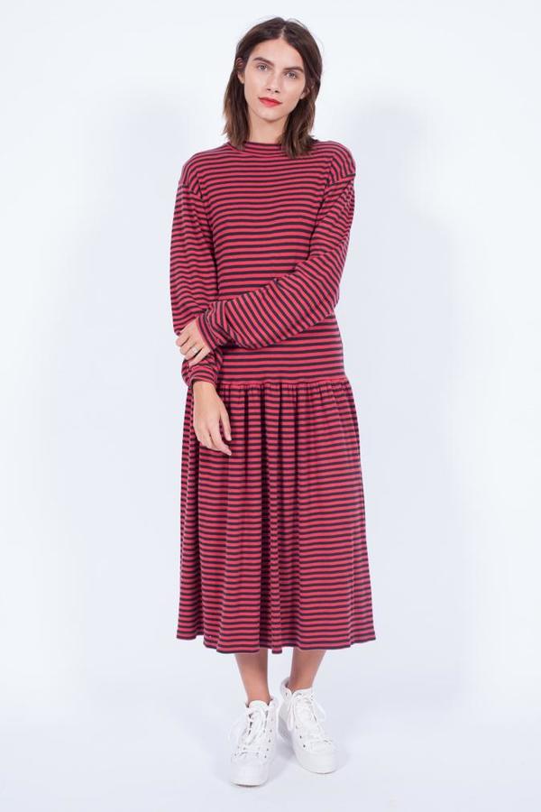 Yo Vintage! Jersey Striped Cotton Dress - Med Yo Vintage! Jersey Striped Cotton Dress - Med