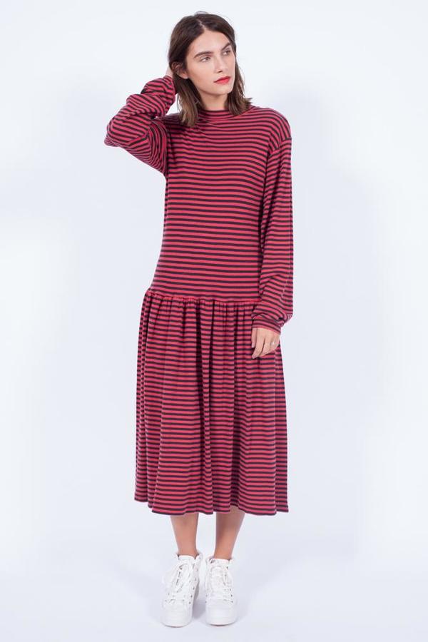 Yo Vintage! Jersey Striped Cotton Dress - Med Yo Vintage! Jersey Striped Cotton Dress - Med