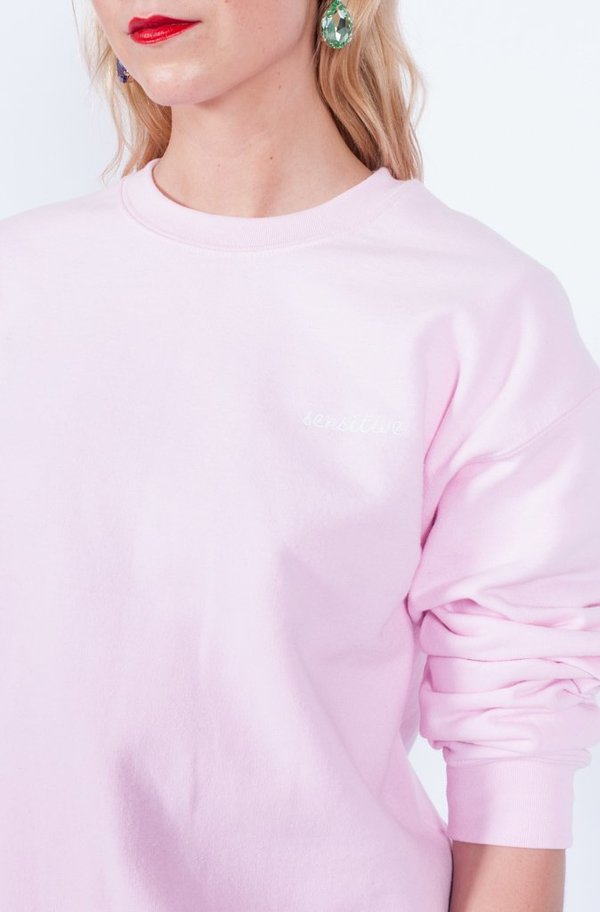 Yo Vintage! Pink Sensitive Embroidery Sweater - Med Yo Vintage! Pink Sensitive Embroidery Sweater - Med