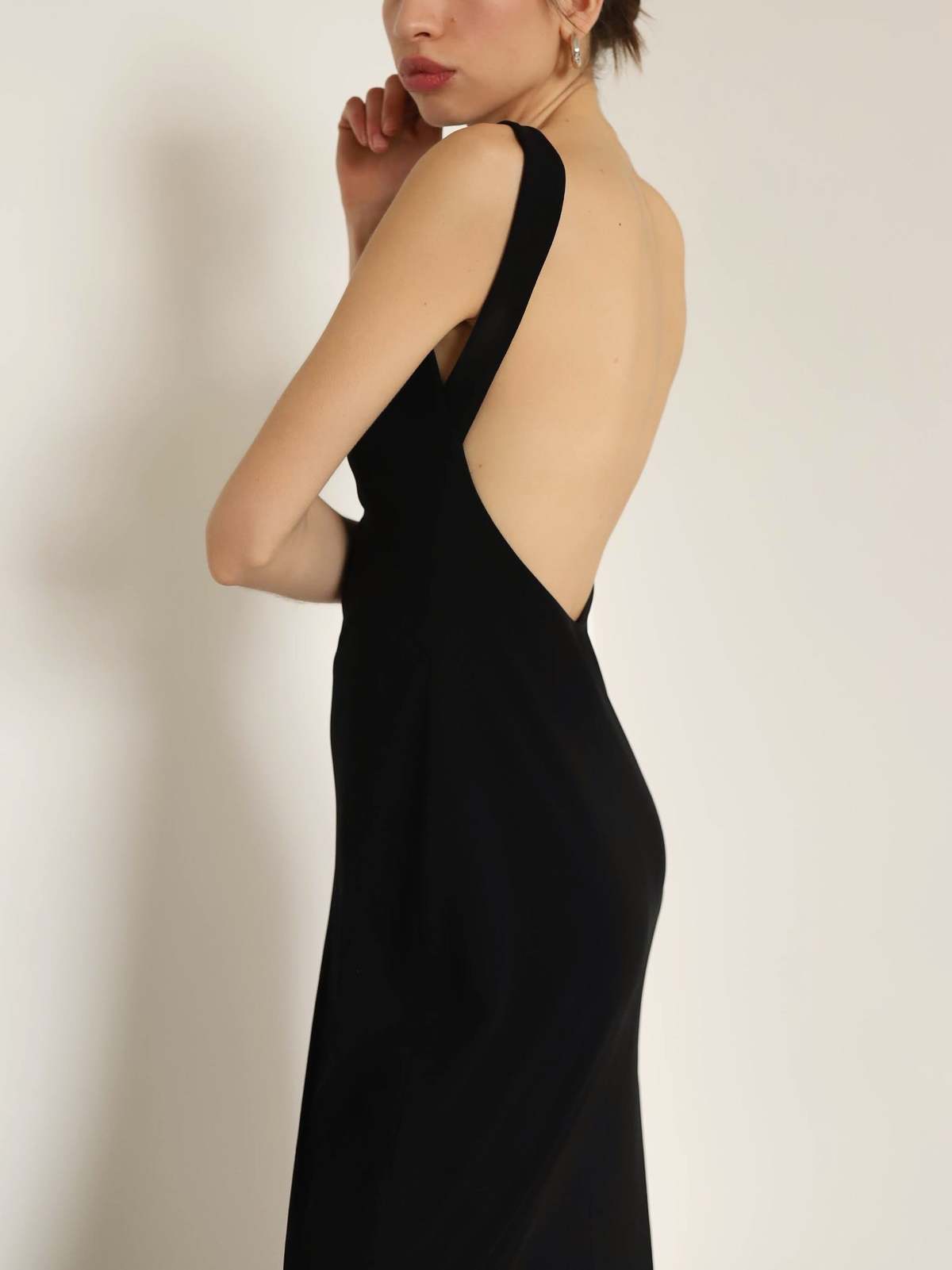 90s backless dress Vintage 90s Reggio cocktail black backless dress beaded size 2