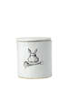 Khn Keramik Rabbit Round Jar - White - Thumbnail 1