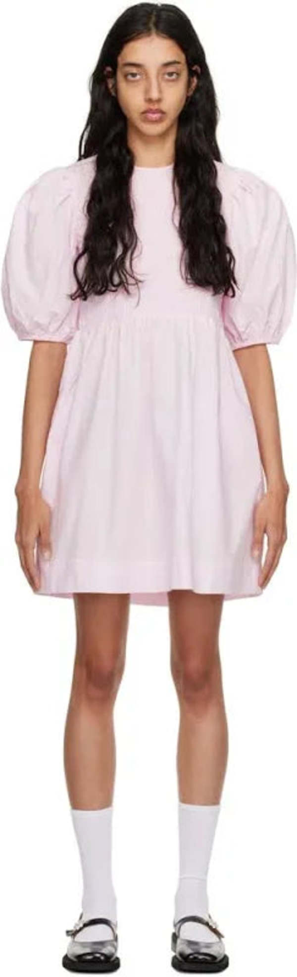 ワンピース GANNI Cotton Mini Smock Dress Ganni - Cotton Poplin Mini Smock Dress | HBX - Globally