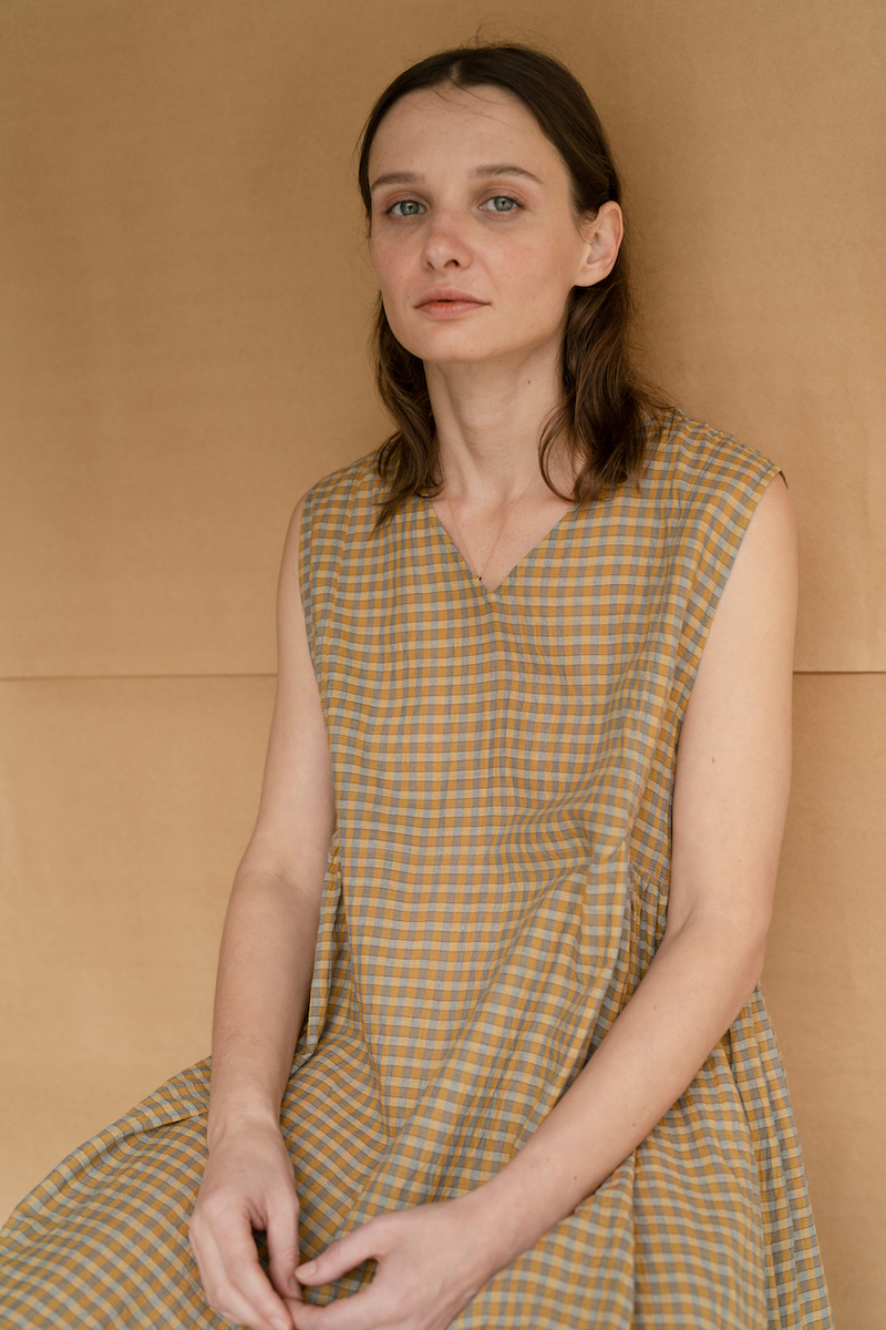 RUNAWAY BICYCLE NIA DRESS - MUSTARD RUNAWAY BICYCLE NIA DRESS - MUSTARD