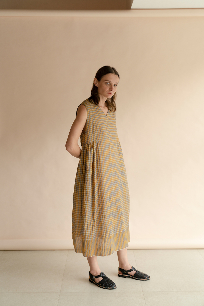 RUNAWAY BICYCLE NIA DRESS - MUSTARD RUNAWAY BICYCLE NIA DRESS - MUSTARD