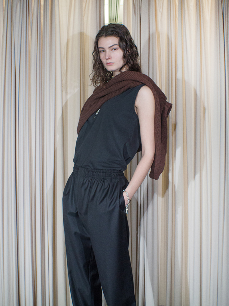 Gabriela Coll No. 123 Wool Gathered Trouser - Black | Garmentory